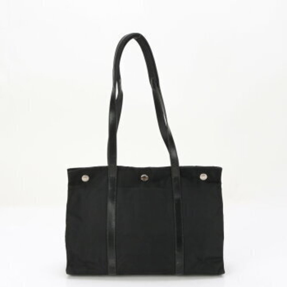 Prada Tessuto leather tote bag shoulder handbag black work ELE